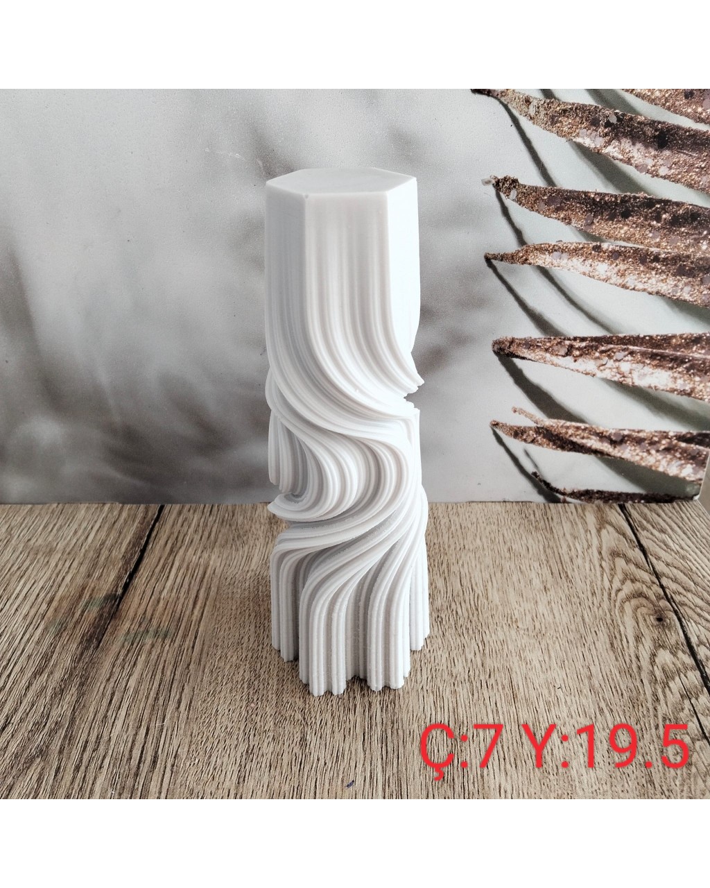 YY4997 Kıvrımlı Spiral Modern Vazo Silikon Kalıp • El Yapımı Estetik Dekor ve Özel Günler için Hediye Seçeneği!